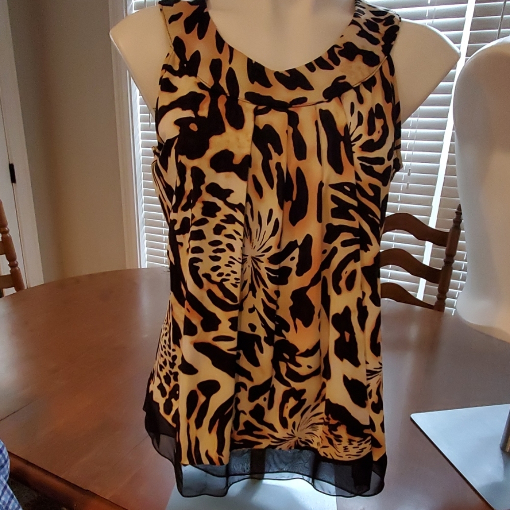 New Direction Animal Print Sleeveless Top